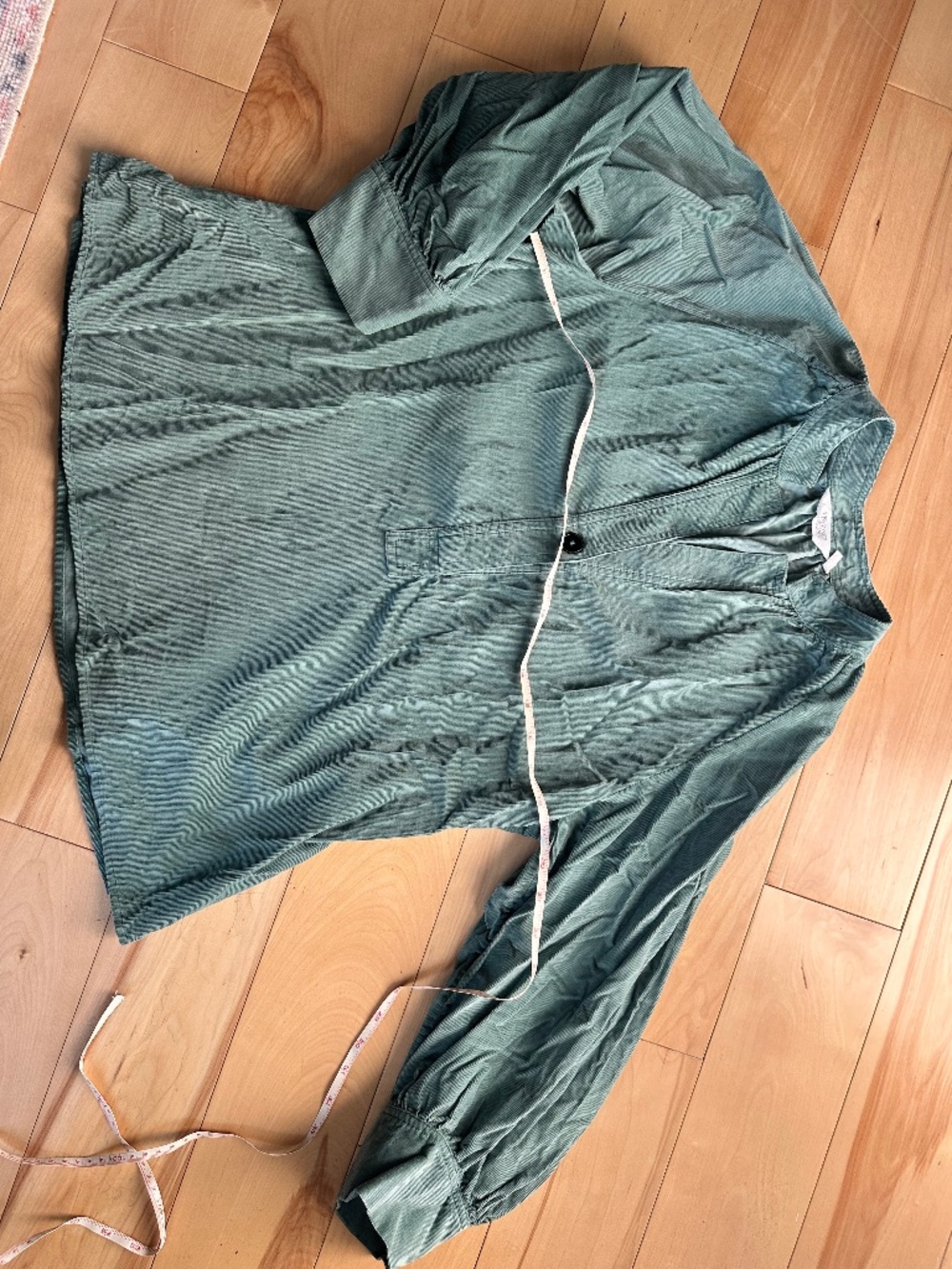 Mint Green Toast corduroy tunic